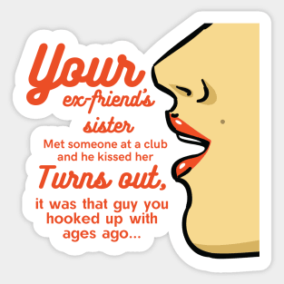 Your ex-friend's sister met someone at the club... | Paris gossip by Taylor Swift | Midnights album Swiftie Sticker